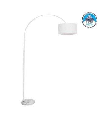 GLOBOSTAR® IMPERIAL 01588 Μοντέρνο Επιδαπέδιο Φωτιστικό με Ντουί 1 x E27 AC 220-240V IP20 - Λευκό - Μ38 x Π38 x Υ172cm